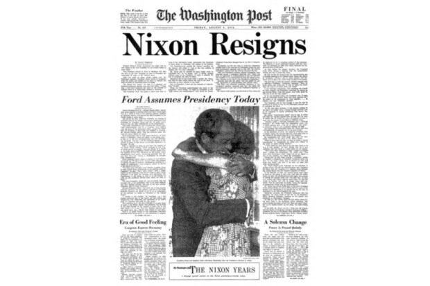 Portada del Washington Post Nixon Resigns Portada del Washington Post Nixon Resigns