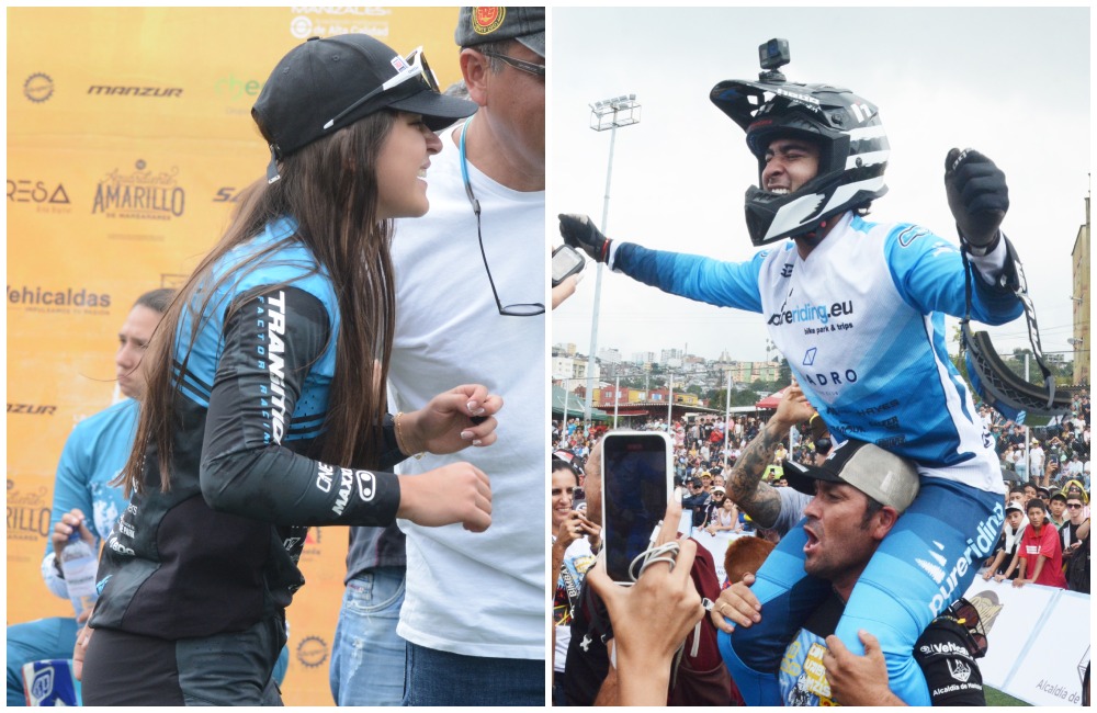 Valentina Roa estrenó su título en la Copa Mundo ante su afición. Sebastián Holguín ganó en varones élite. Bien. Valentina Roa estrenó su título en la Copa Mundo ante su afición. Sebastián Holguín ganó en varones élite. Bien.