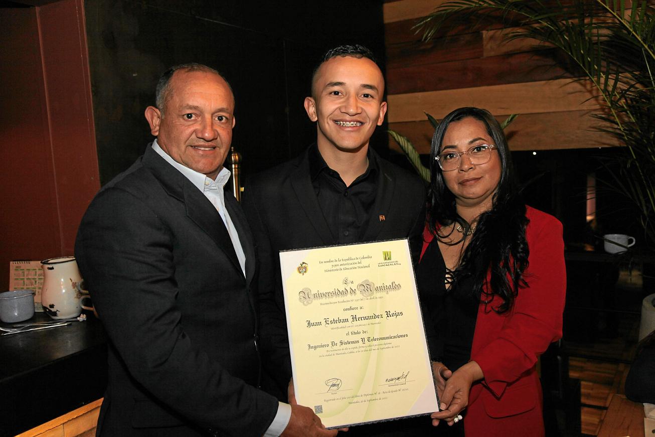 Desiderio de Jesús Hernández, Juan Esteban Hernández Rojas y Lina Alexandra Rojas Castaño.