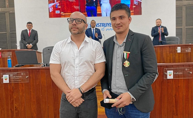 El concejal Alexánder Rodríguez y Camilo Naranjo, gerente del Instituto Cultura y Turismo de Manizales. El concejal Alexánder Rodríguez y Camilo Naranjo, gerente del Instituto Cultura y Turismo de Manizales.