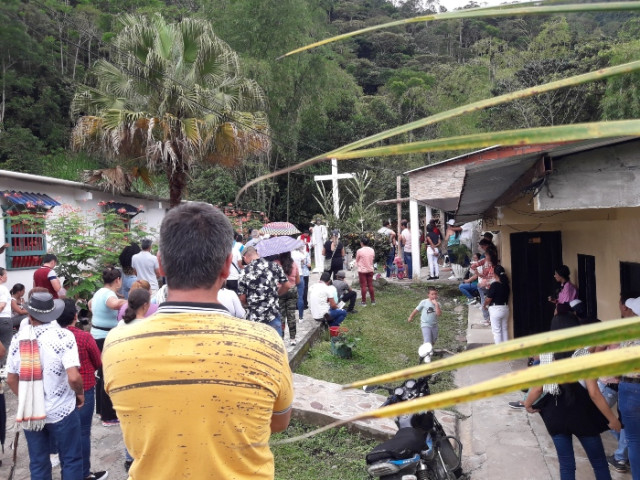 Sector La Cruz, en donde finalizó la procesión.