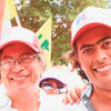 En la foto, Nicolás Petro (derecha), junto a su padre, el presidente de Colombia, Gustavo Petro.