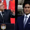 Gustavo Petro, presidente de la República, y su hijo mayor, Nicolás Petro Burgos.