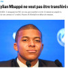 Captura de pantalla de la noticia en la que Le Parisien anuncia que el astro galo se queda en el PSG.