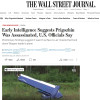 Captura de pantalla de la noticia exclusiva de The Wall Street Journal en la que se informa que Yevgueni Prigozhin y sus compañeros de vuelo pudieron haber sido asesinados con una bomba.