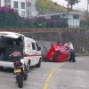 La grúa accidentada. 