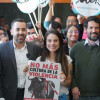 Los representantes Alejandro García y Juan Carlos Losada con la senadora Esmeralda Hernández.