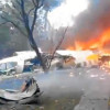 Foto | EFE | LA PATRIA Testigos dijeron que escucharon un estruendo antes de ver la caída del avión. El accidente desencadenó un incendio.