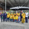 El grupo de bomberitos en el Cuerpo de Bomberos Voluntarios de Villamaría.