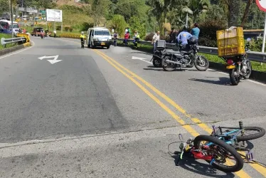 El sitio del accidente. 