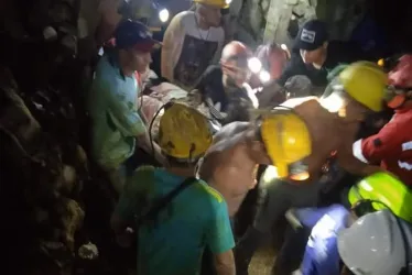 Este es el lugar del accidente en el que perdió la vida un minero de Marmato (Caldas). 