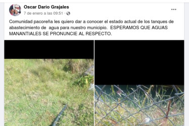 Facebook del concejal de Pácora Óscar Grajales