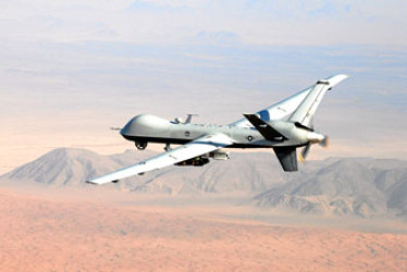 Foto | EFE | LA PATRIA El MQ-9 derribado es un dron que puede ir armado y diseñado para la vigilancia.