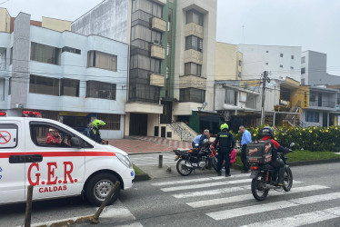 El accidente ocurrió al frente de la sede de la Cruz Roja.