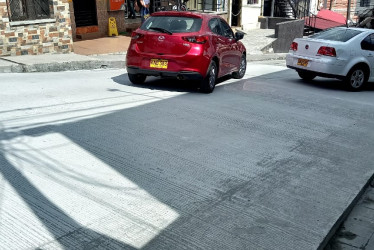 Estado actual de la calle que atendió la Alcaldía de Manizales.