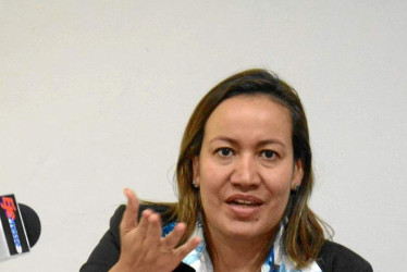 Foto | Freddy Arango | LA PATRIA La exministra de Salud, Carolina Corcho en su visita a Manizales.