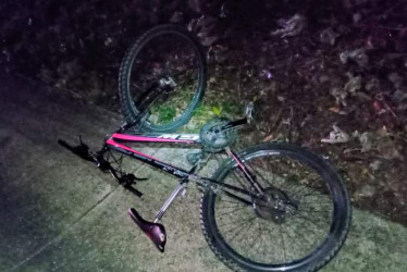 En esta bicicleta se movilizaba la persona fallecida en la vía Mariquita - Ibagué. 