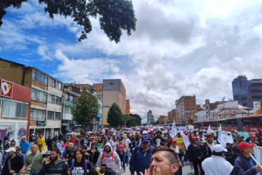 Miles de maestros seguirán en Bogotá, así no haya hoy debate a ley estatutaria de educación. Unos 400 docentes de Caldas participan en las protestas de este lunes en la capital de la República. 