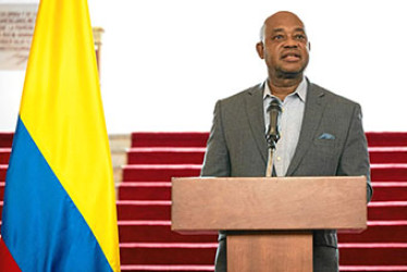 Foto | EFE | LA PATRIA  Luis Gilberto Murillo, ministro de Exteriores, remarcó que el actual Gobierno es el que más ha implementado el acuerdo de paz con las Farc.