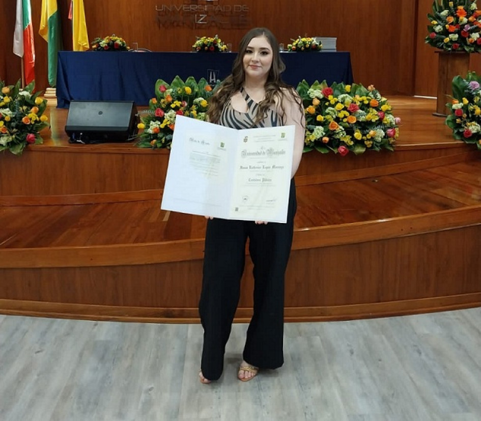 Foto | Cortesía | LA PATRIA Hanna Katherine López Montoya obtuvo su grado como contadora pública de la Universidad de Manizales.