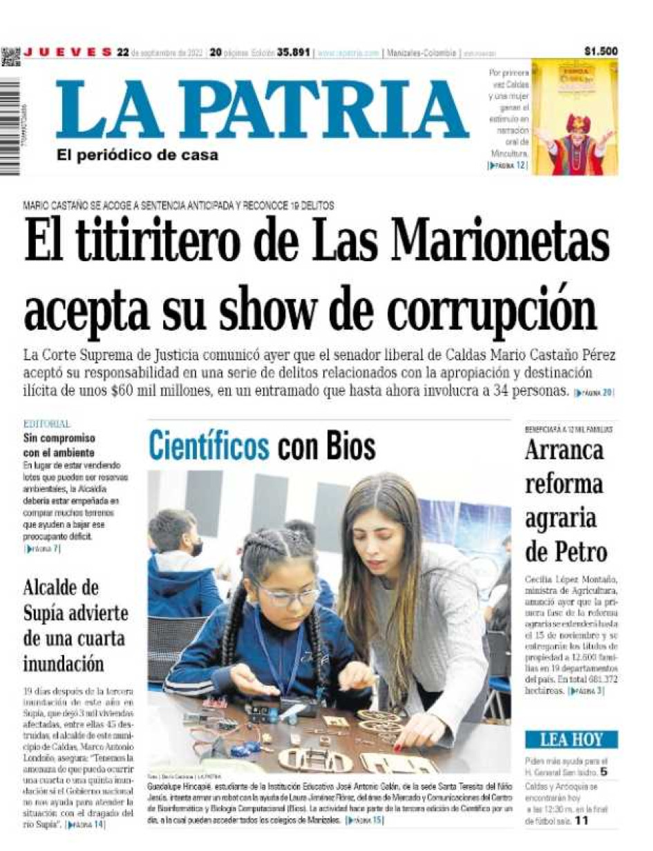 Portada 22 de septiembre del 2022
