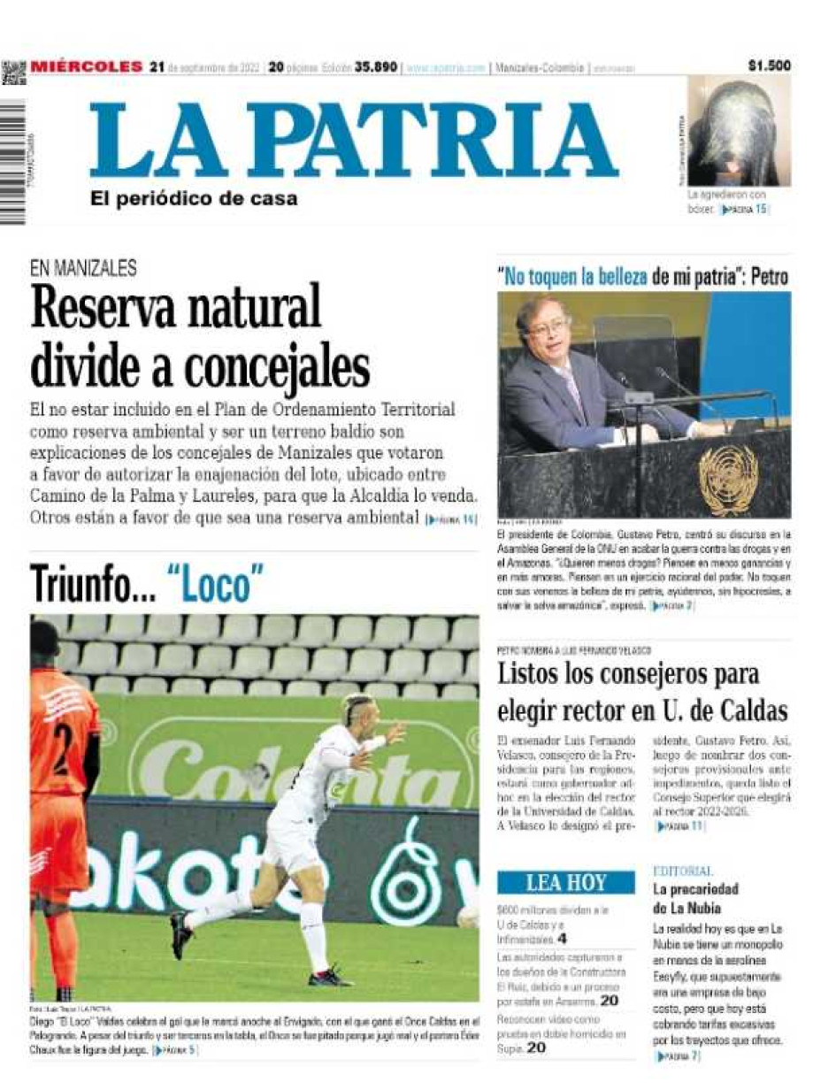 Portada 21 de septiembre del 2022