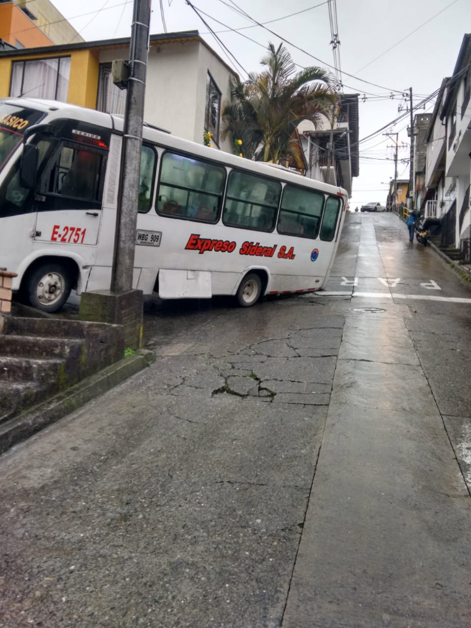 El accidente en Villamaría. El accidente en Villamaría.