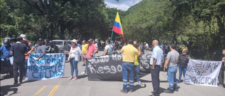 Supía bloqueo en El Palo