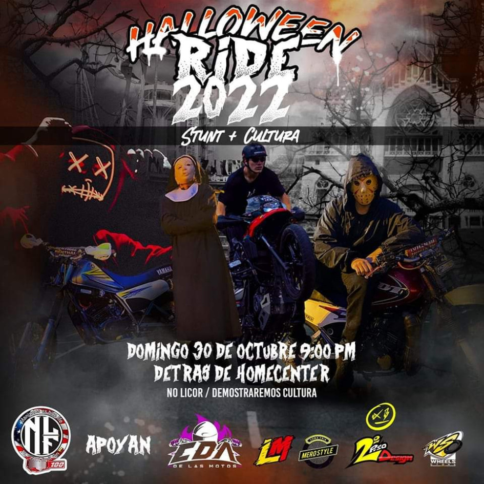 Moteros anuncian rodada de Halloween el domingo Moteros anuncian rodada de Halloween el domingo