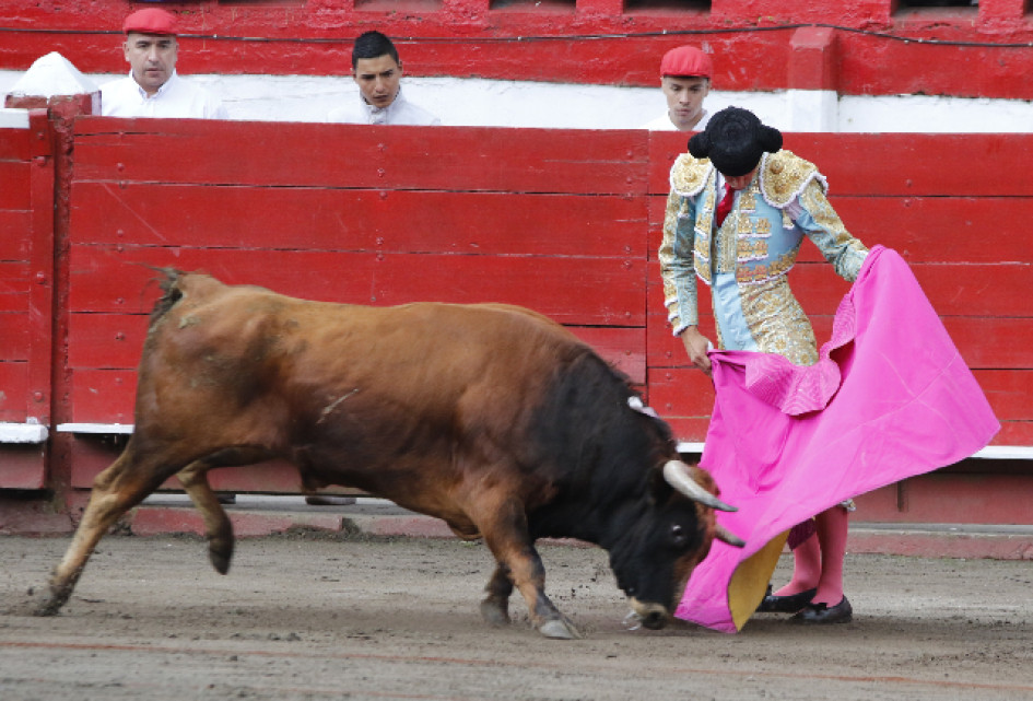 Lance a pie junto instrumentado por José Gómez Dinastía al novillo Hoyador de la ganadería de Mondoñedo. Lance a pie junto instrumentado por José Gómez Dinastía al novillo Hoyador de la ganadería de Mondoñedo.
