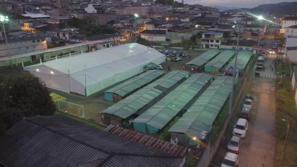 Así está dispuesto el estadio municipal La Arenosa, de Neira, para la Exposición Equina Grado B. Este fin de semana hay Exposición Equina Grado B en Neira