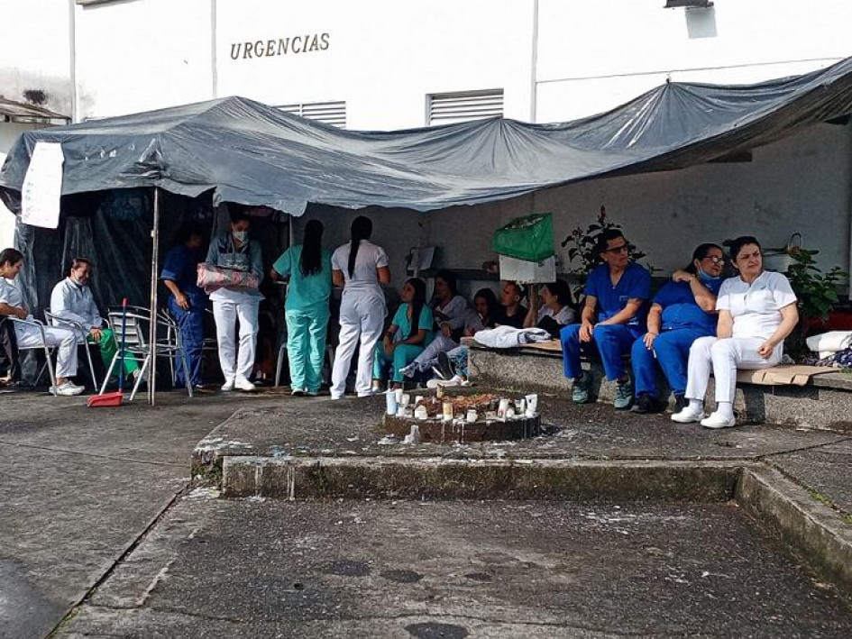 Siguen en huelga Foto | LA PATRIA Siguen en huelga Foto | LA PATRIA