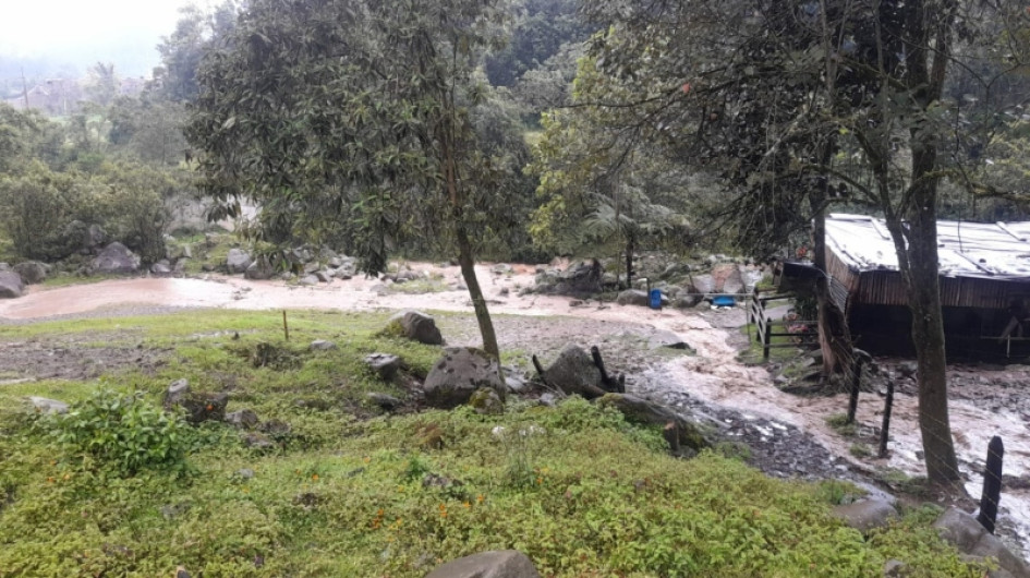 Así se ve el desbordamiento de la quebrada Bellota. Así se ve el desbordamiento de la quebrada Bellota.