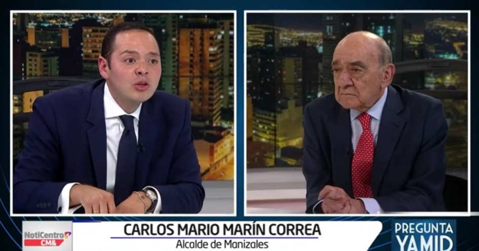 Foto | Cortesía | LA PATRIA Carlos Mario Marín, alcalde de Manizales, en Pregunta Yamid. Foto | Cortesía | LA PATRIA Carlos Mario Marín, alcalde de Manizales, en Pregunta Yamid.