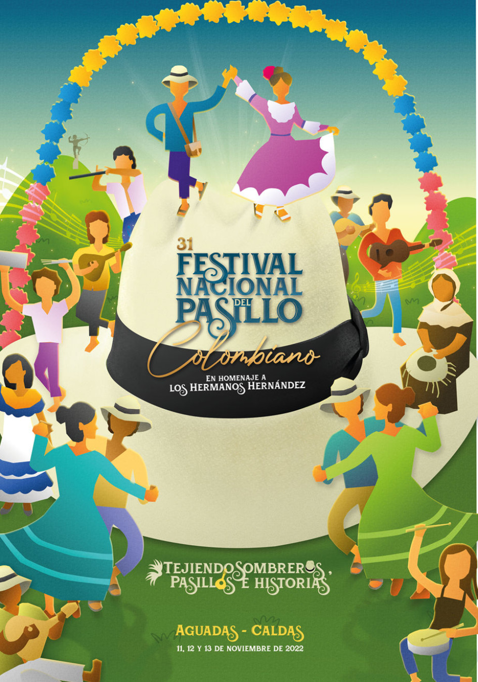 Festival Nacional del Pasillo Colombiano afiche oficial