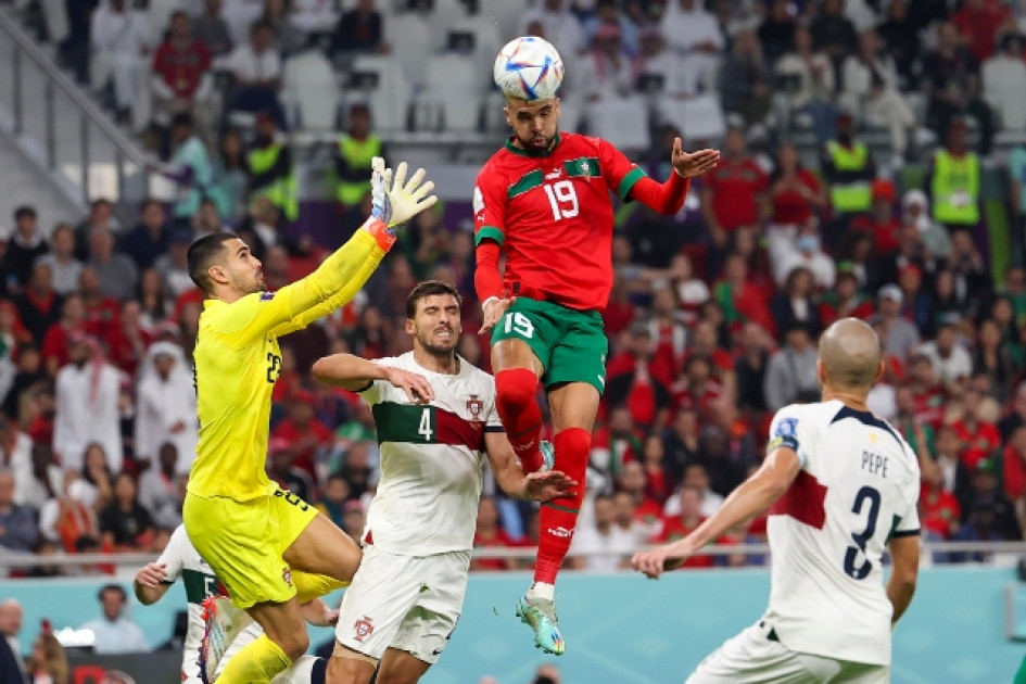 La jugada del gol de Youseff En-Nesyri que les dio la victoria a los africanos ante Portugal, luego del error del portero luso, Diogo Costa. La jugada del gol de Youseff En-Nesyri que les dio la victoria a los africanos ante Portugal, luego del error del portero luso, Diogo Costa.La jugada del gol de Youseff En-Nesyri que les dio la victoria a los africanos ante Portugal, luego del error del portero luso, Diogo Costa.