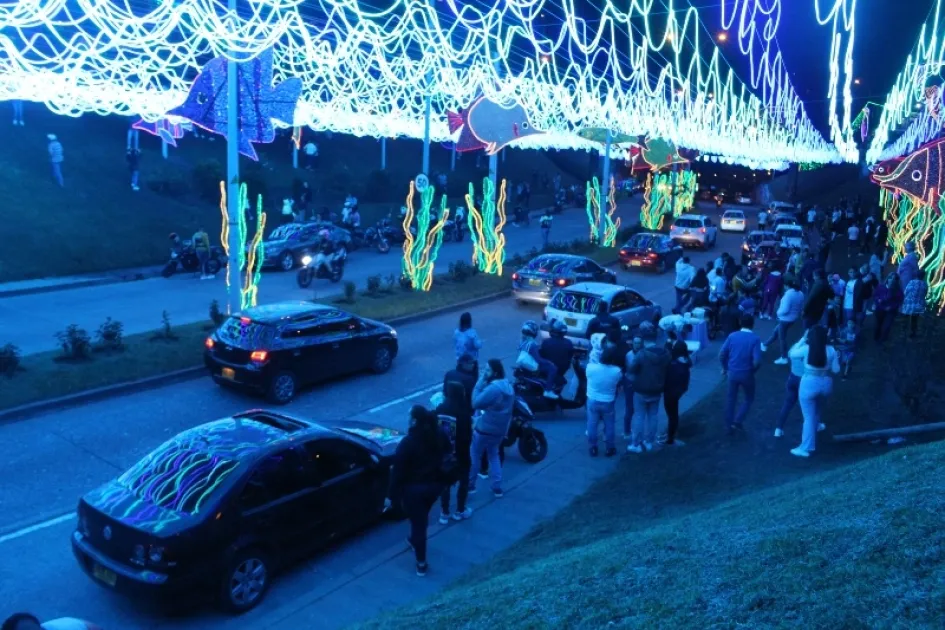 Los visitantes parquean sus vehículos a un costado de la vía para asegurarse el mejor puesto y tomarse la foto para compartir en familia y amigos. Los visitantes parquean sus vehículos a un costado de la vía para asegurarse el mejor puesto y tomarse la foto para compartir en familia y amigos.