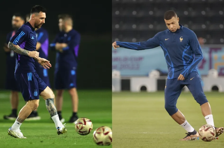Lionel Messi y Kylian Mbappe, jugadores del PSG y figuras de Argentina y de Francia para buscar el tercer título Mundial. Lionel Messi y Kylian Mbappe, jugadores del PSG y figuras de Argentina y de Francia para buscar el tercer título Mundial.