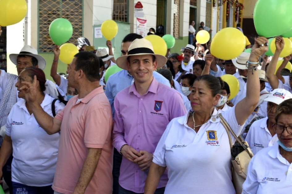 El alcalde de Salamina Juan Pablo Ospina El alcalde de Salamina Juan Pablo Ospina