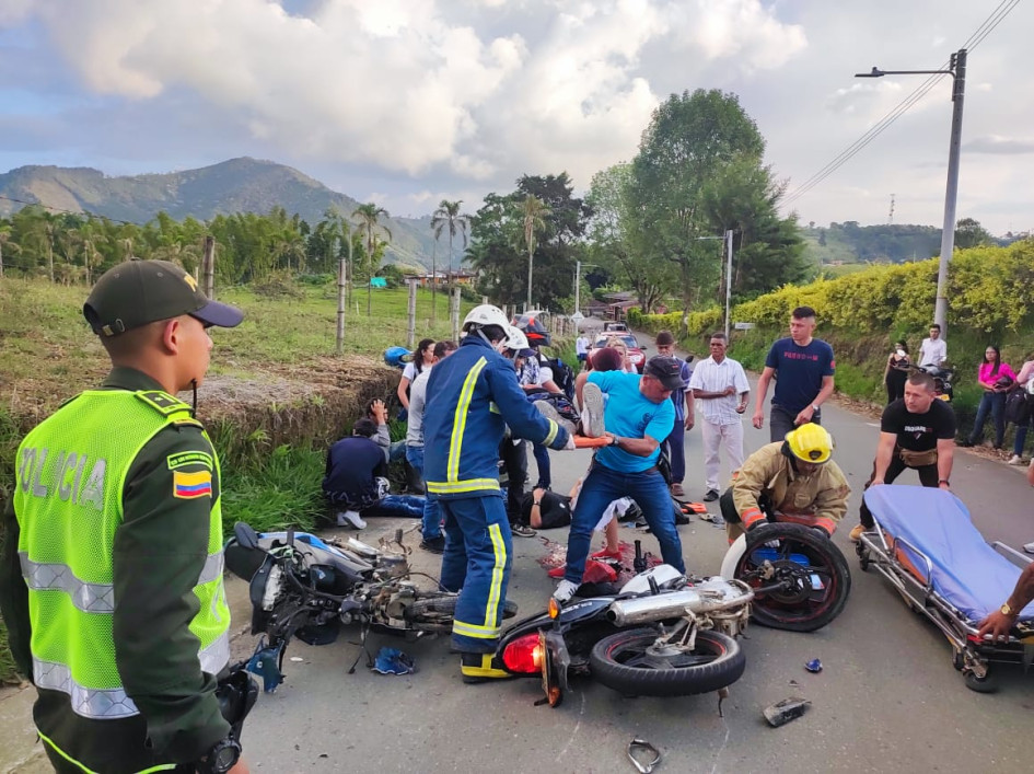 El choque ocurrió entre dos motos, en la vereda Llanadas del municipio. El choque ocurrió entre dos motos, en la vereda Llanadas del municipio.