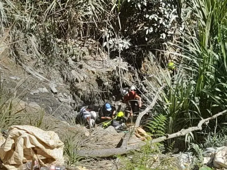 Zona donde cayó el hombre de 28 años en Marmato. Zona donde cayó el hombre de 28 años en Marmato.