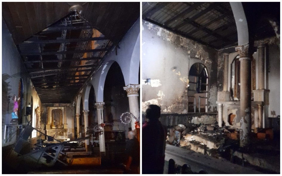 El incendio afectó parte del techo de la edificación y la sacristía. Además, quemó un cuadro de la Virgen de Guadalupe, advocación mariana que el pasado 12 de diciembre conmemoraron los católicos. El incendio afectó parte del techo de la edificación y la sacristía. Además, quemó un cuadro de la Virgen de Guadalupe, advocación mariana que el pasado 12 de diciembre conmemoraron los católicos.