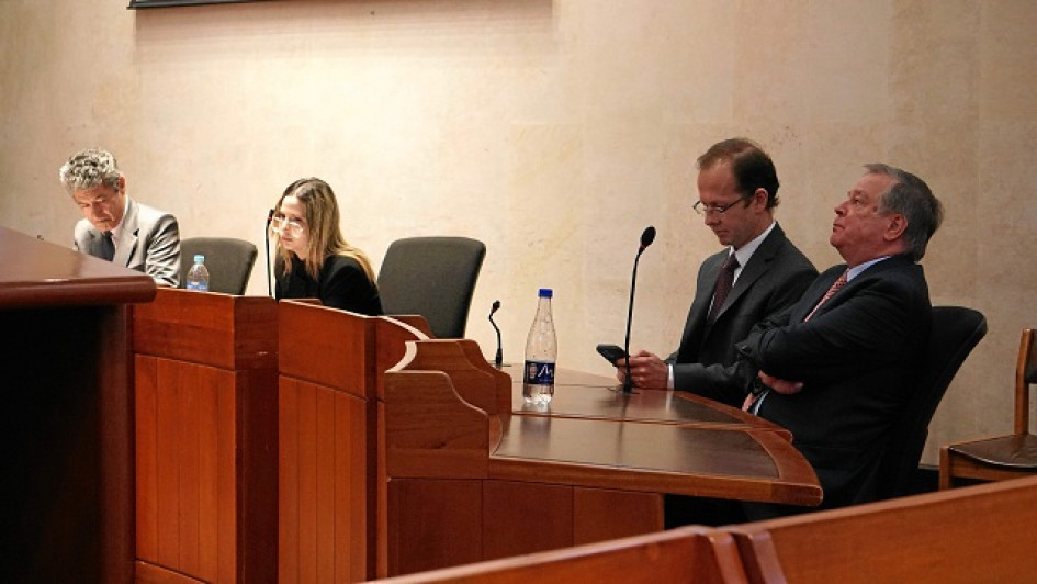 Foto | Corte Suprema.gov | LA PATRIA Andrés Felipe Arias, acompañado de su abogado, Víctor Mosquera. Foto | Corte Suprema.gov | LA PATRIA Andrés Felipe Arias, acompañado de su abogado, Víctor Mosquera.