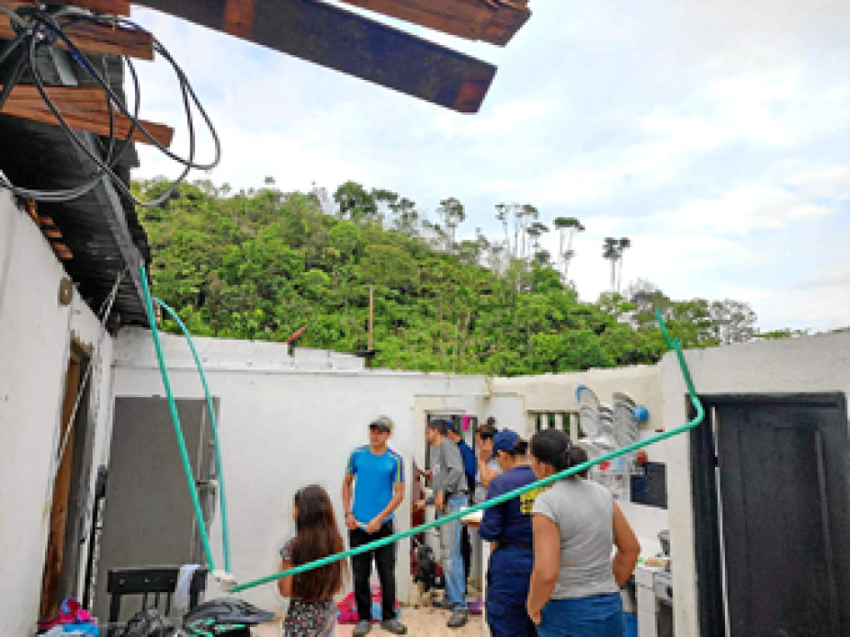Una de las viviendas afectadas en Norcasia. Una de las viviendas afectadas en Norcasia.