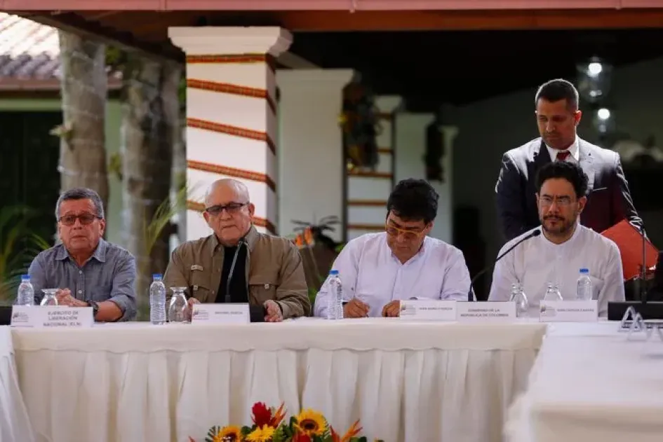 El primer ciclo de diálogos entre el Gobierno y el Eln se cumplió el año pasado en Caracas. El primer ciclo de diálogos entre el Gobierno y el Eln se cumplió el año pasado en Caracas.