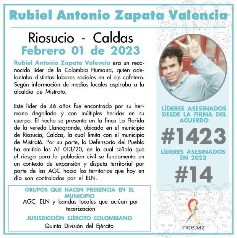 Informe de Indepaz. Informe de Indepaz.