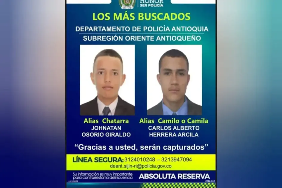 Alias Camilo (manizaleño) y alias Chatarra. Alias Camilo (manizaleño) y alias Chatarra.