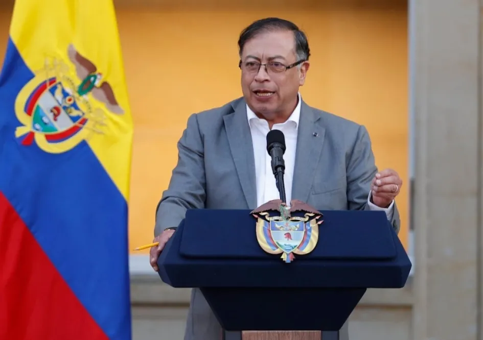 El presidente de Colombia, Gustavo Petro, durante el acto público de radicación de la reforma de salud ante el Congreso de la República. El presidente de Colombia, Gustavo Petro, durante el acto público de radicación de la reforma de salud ante el Congreso de la República.