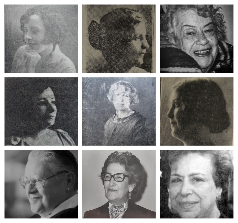 Fotos | Archivo y cortesía | LA PATRIA De izquierda a derecha: Agripina Restrepo de Norris, Blanca Isaza de Jaramillo Mesa, Chila Molina Salazar, Belisa Botero Mora, Uva Jaramillo Gaitán, María Eastman, Maruja Vieira, Carmelina Soto Valencia, Dominga Palacios. Excepto Natalia Ocampo de Sánchez de quien no se ha encontrado foto. Fotos | Archivo y cortesía | LA PATRIA De izquierda a derecha: Agripina Restrepo de Norris, Blanca Isaza de Jaramillo Mesa, Chila Molina Salazar, Belisa Botero Mora, Uva Jaramillo Gaitán, María Eastman, Maruja Vieira, Carmelina Soto Valencia, Dominga Palacios. Excepto Natalia Ocampo de Sánchez de quien no se ha encontrado foto.
