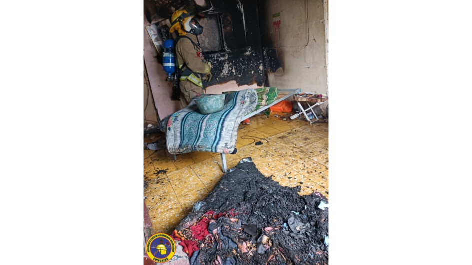 Así quedó la habitación de la casa incendiada. Así quedó la habitación de la casa incendiada.